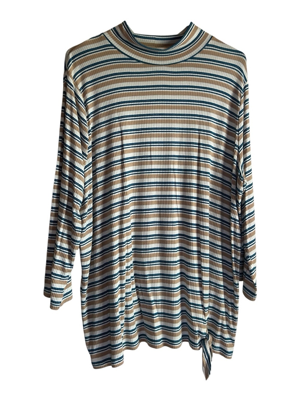 4/$20 St. John's Bay Size XXL Ribbed Striped Long Sleeve Tee